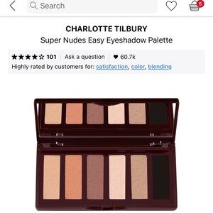 Charlotte Tilbury Nude Glam Eyeshadow Palette